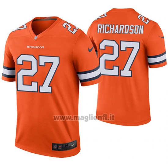 Maglia NFL Legend Denver Broncos Horace Richardson Arancione Color Rush